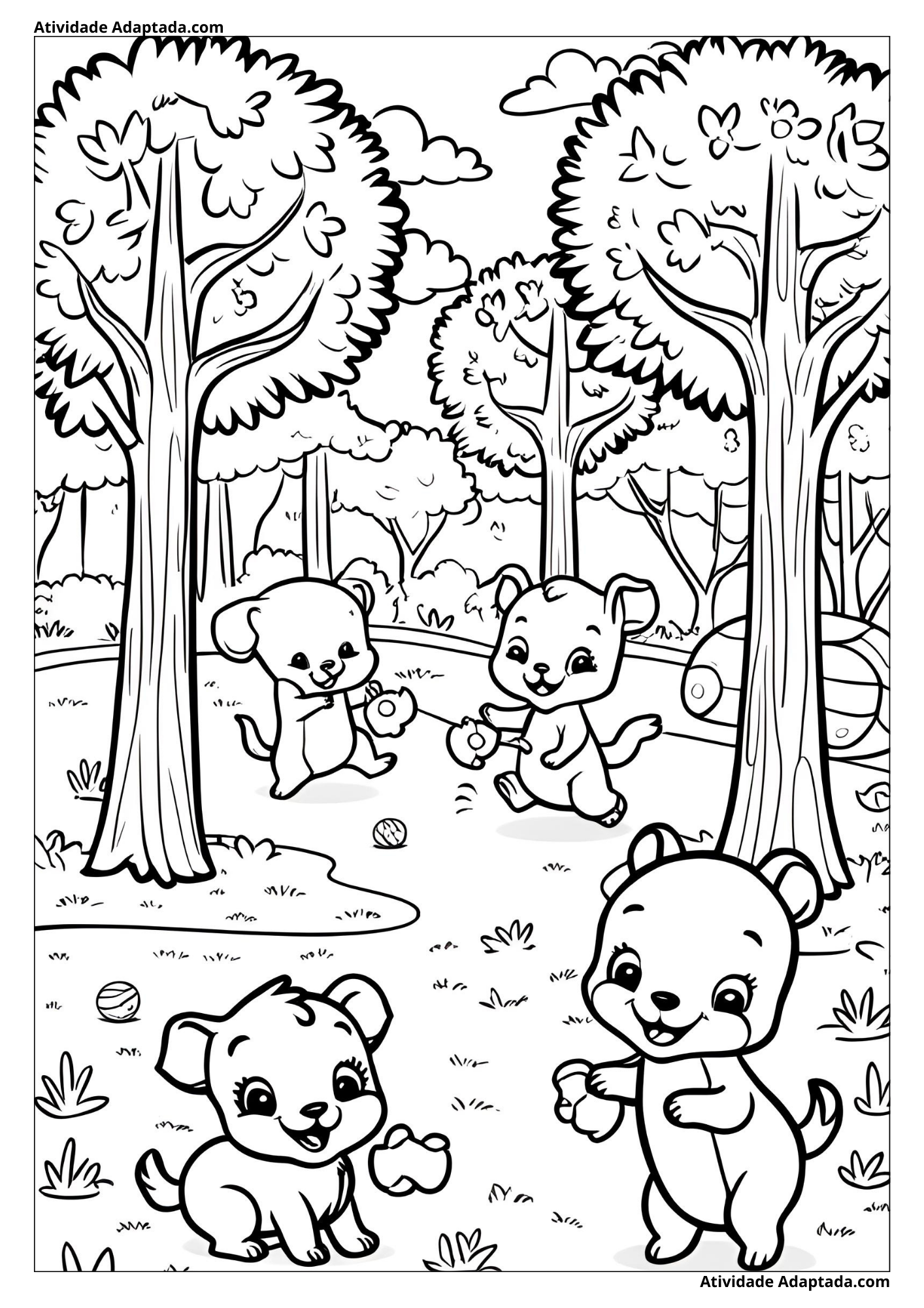 Animaizinhos brincando